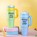 1000ML Thermal Water Bottle 32oz Large Capacity With Straw Stainless Steel Thermos Bottle Cold and Hot Thermos Cup