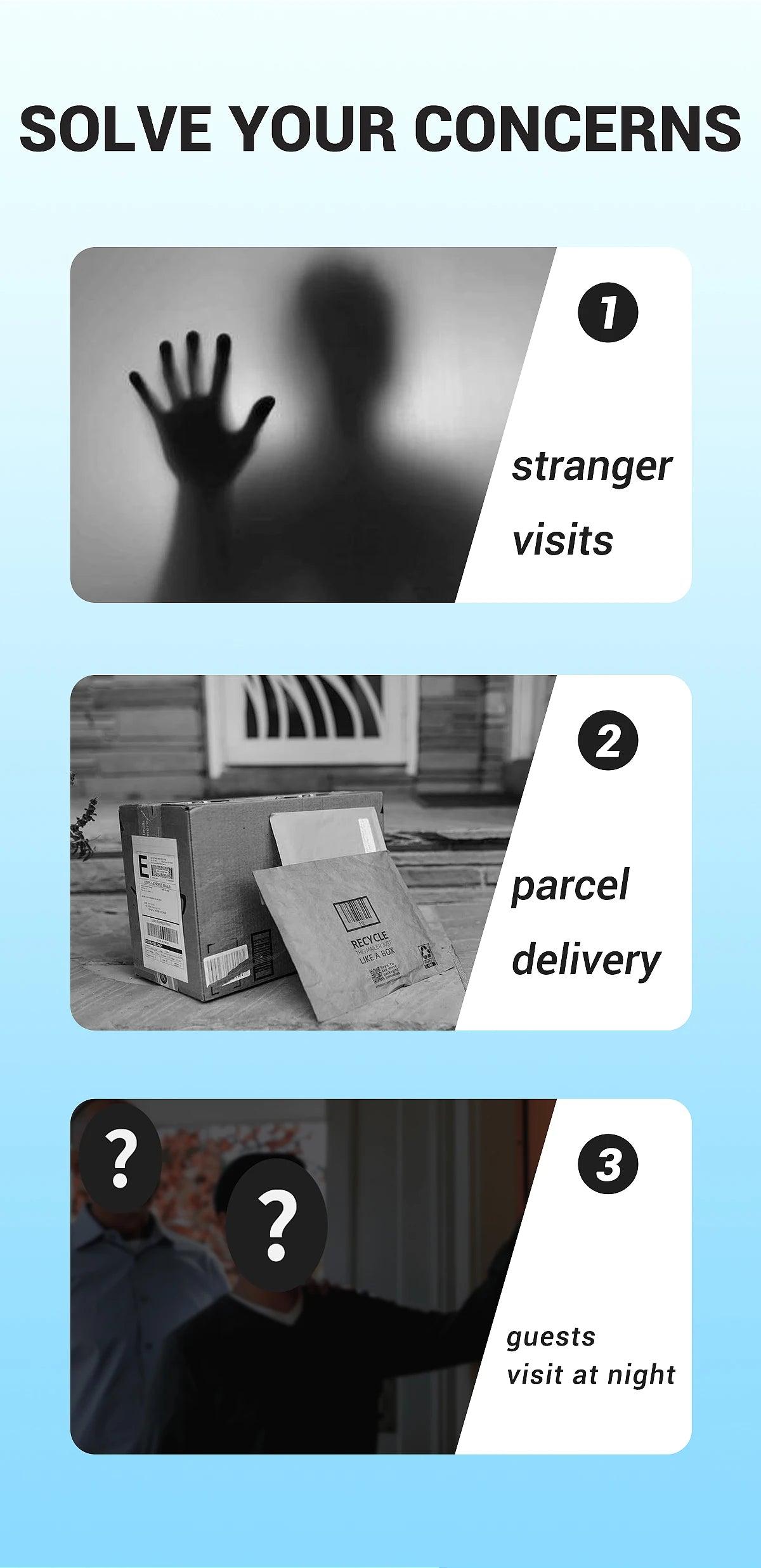 Smart Video Doorbell Outdoor Waterproof Intercom Doorbell Infrared Night Vision Audio Real-Time Monitoring Security Camera