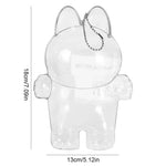 Transparent Macaron Doll Case For Labubu - Popmart Bubble Mart Storage Box, Dustproof Cover for Elf, Christmas New Year Gift
