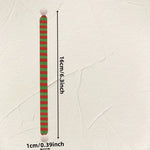 Mini Christmas Scarves - Classic Red, Green with White Snowflake Design, Polyester, Perfect for Holiday Tree Decor & DIY Crafts