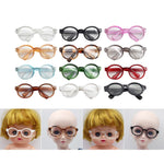17cm labubu Glasses 6.5cm Transparent Plastic Glasses For 1/8 1/6 1/3 1/4 BJD for Labubu MSD SD Plush for EXO Doll sunglasses
