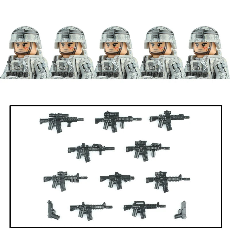 City Army Figures Building Blocks Russia Army Soldiers Weapons Special Combat Uniform Shield Combat Vests Shields Brick Toys