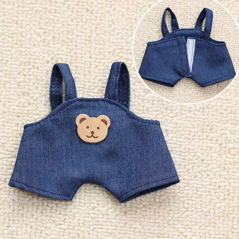 Mini Doll'S Clothes Outfit Accessories For Korea Kpop Exo 15-17cm Labubu Idol V1 V2 Pocket overalls Clothing Gift