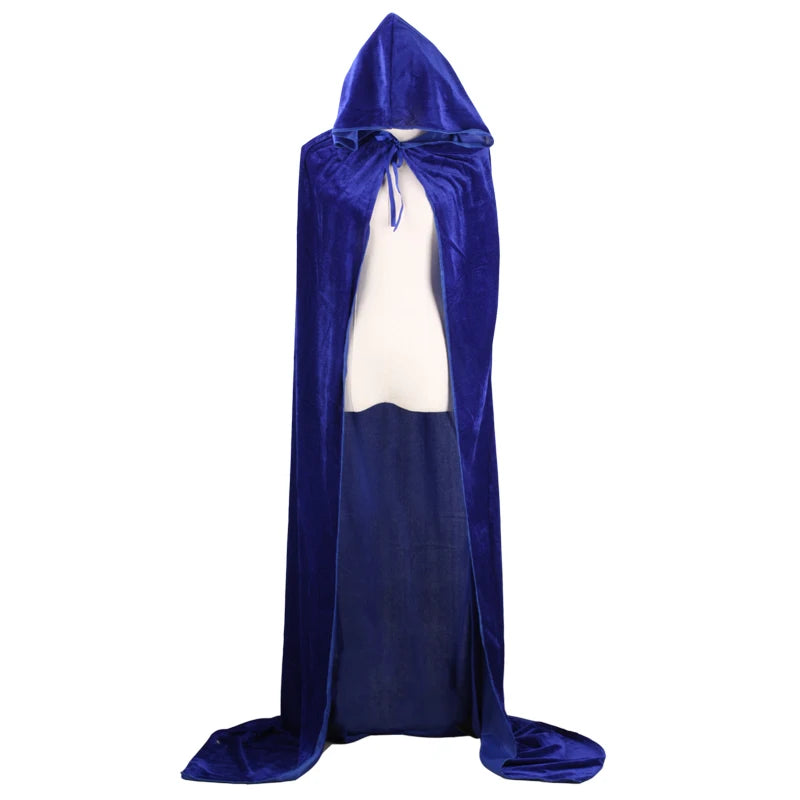Christmas  Grim Reaper Cloak Velvet long Hooded Unisex cape for  Devil Witch Wizard Halloween Christmas Cosplay cloak