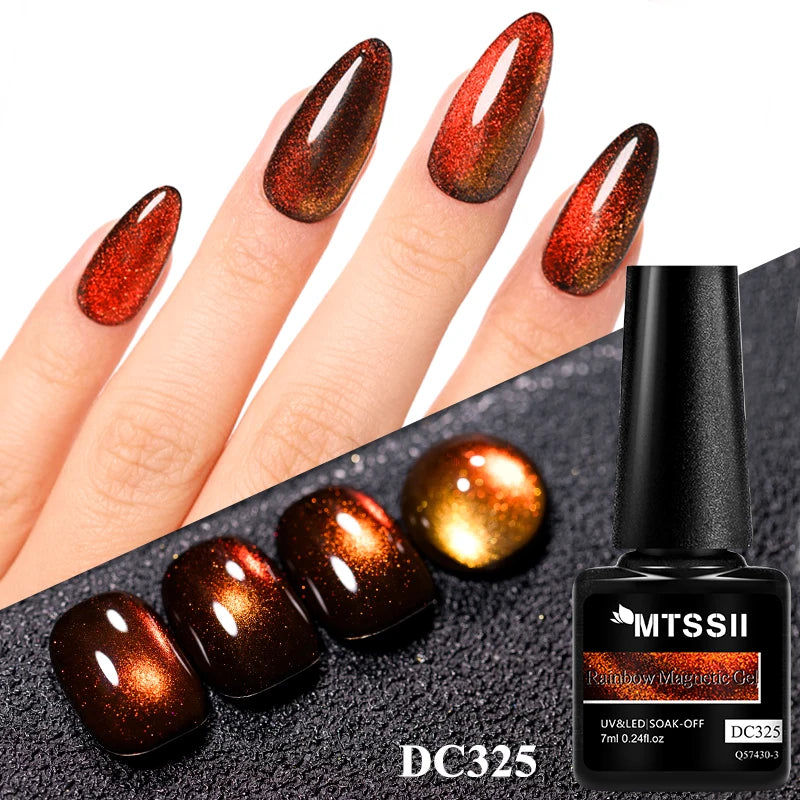 Rainbow Cat Magnetic Gel Nail Polish Starry Chameleon Galaxy Effect Semi Permanent UV Gel Varnish Soak Off Nail Supplies DIY