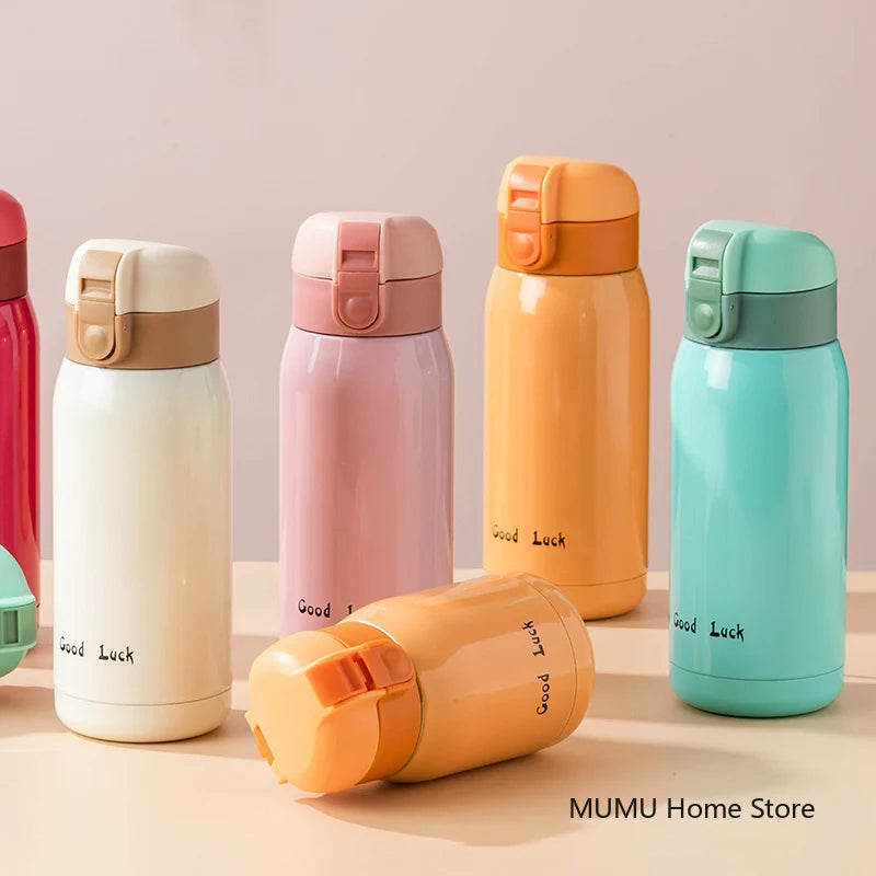 Mini Thermos Cup 200ml/360ml Pocket Cup Stainless Steel Thermal Coffee Mug Vacuum Flask Insulated Hot Water Bottle Kids Gift