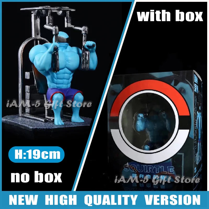 Pokemon Toys GYM Figurines Cartoon Fitness Muscle Man Action Figure Charmander Bulbasuar Squirtle Gengar Fit Model Anime Toys