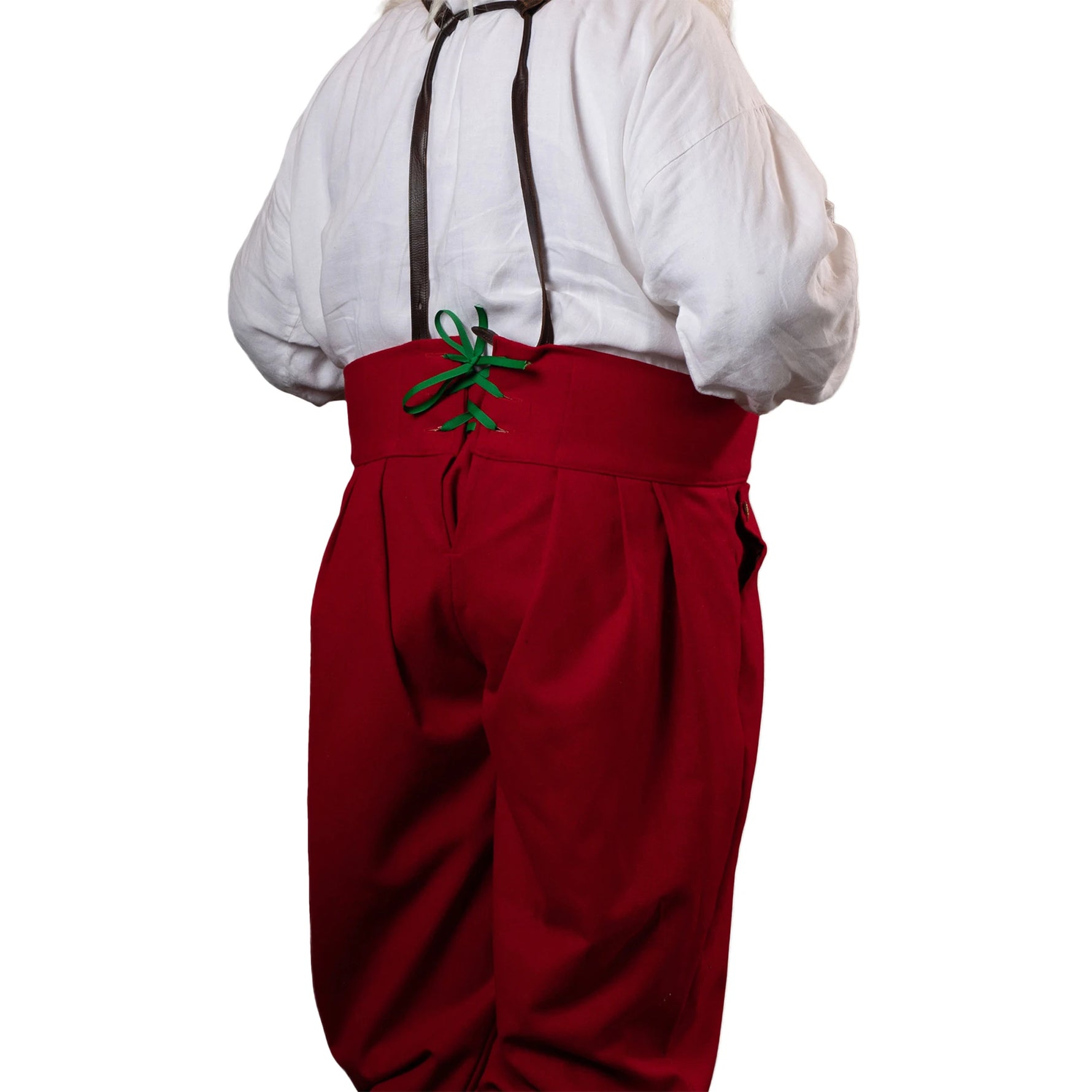 Adult Santa Claus Costume Suspender Jumpsuit Festival Fancy Dress Cosplay Clothing