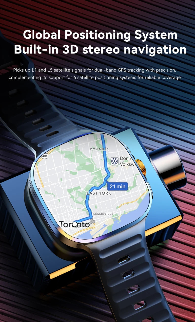 New M99 smartwatch Android - Bluetooth dual system 4G SIM 2.4'' 720*720 HD AMOLED Screen 190° Camera GPS WIFI NFC samrt watch