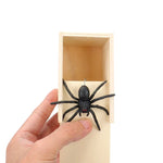 1PC New Trick Spider Funny Scare Box Wooden Hidden Box Prank Trick Horror Spiders Fun Game Halloween Party Decoration Gifts