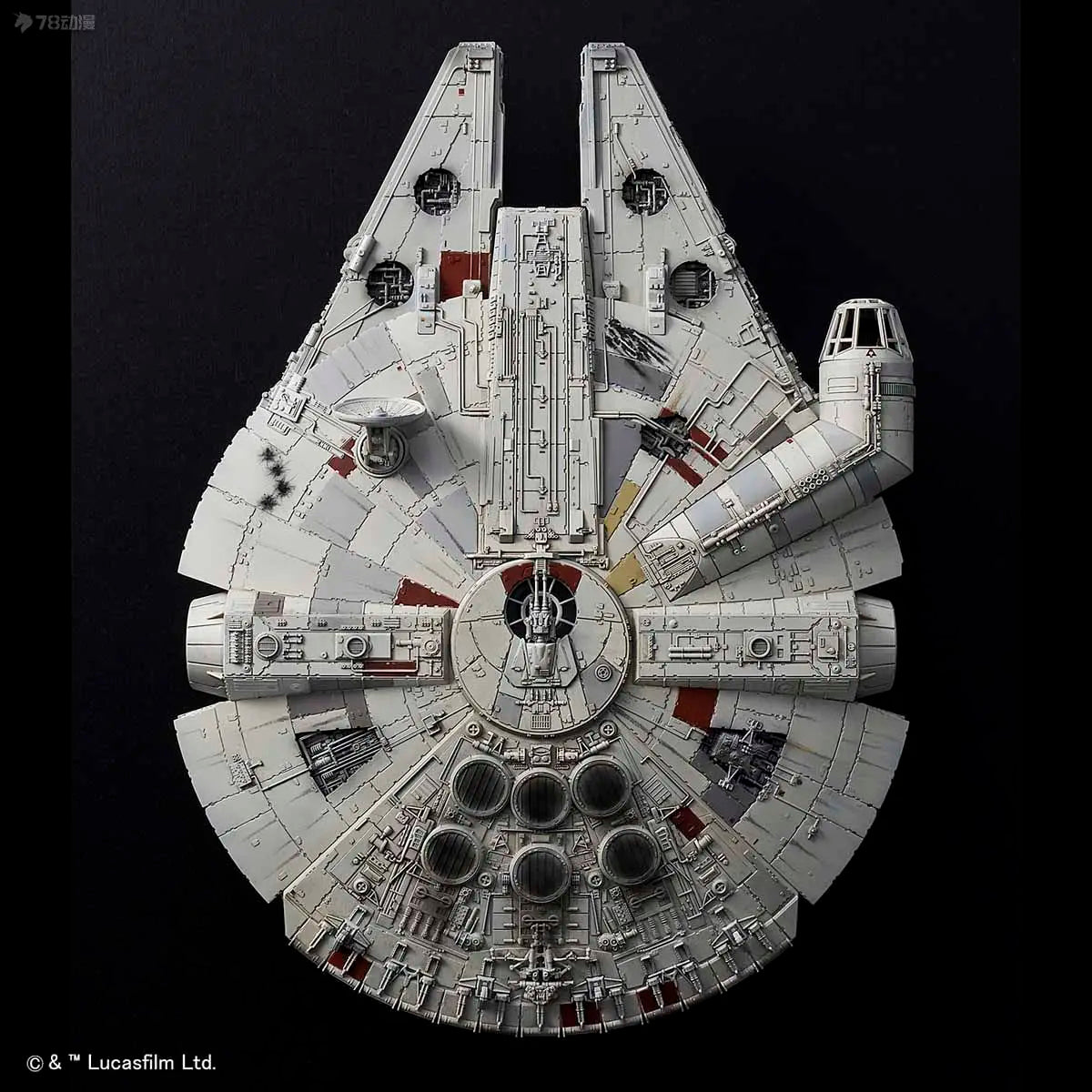 BANDAI Genuine STAR WARS Series Vehicle Series 1/144: Rise of The Millennium Falcon Skywalker Ver Assemble The Model Collect