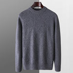 Autumn winter thick wool base sweater men's semi high neck diamond business casual pullover sweater knitted sweater cashmere top