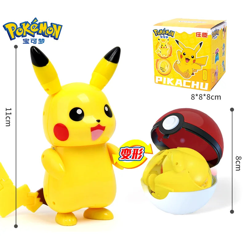 Pokemon Figures Toys Pocket Monsters Ball Model Pikachu Gengar Pokeball Dragonite Snorlax Pokeball Action Figures Toy