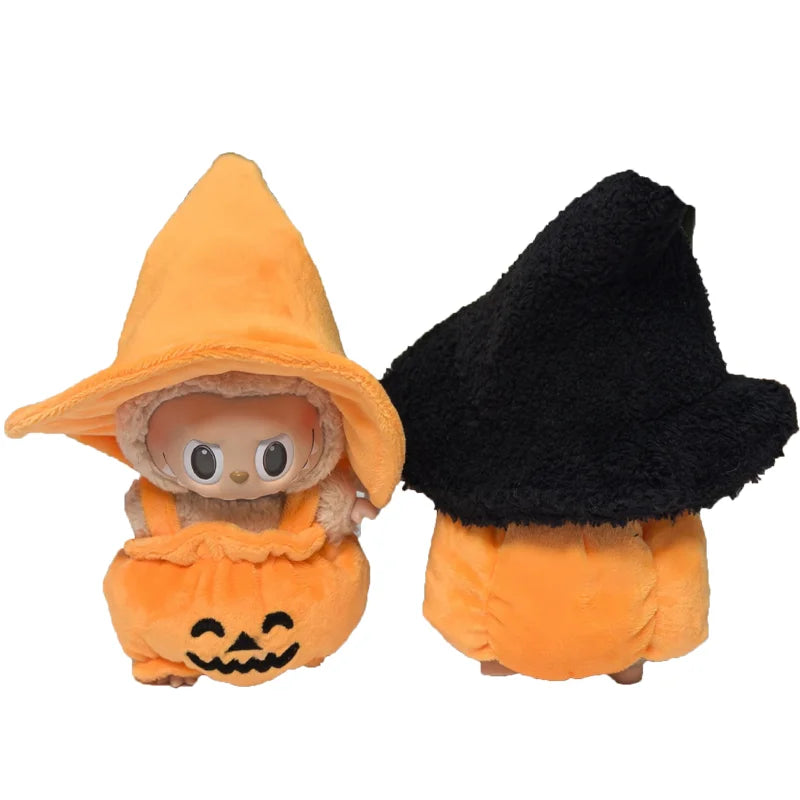 Labubu Clothes Halloween Pumpkin Skirt Dress Up, Festival Costume, Available in Two Colors, Doll Accessories (No Dolls)