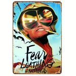 1PC Halloween Metal Sign Horror Movie Theme Shabby Iron Painting Tin Signs Wall Art Man Cave Film Theater Club Home Decoration