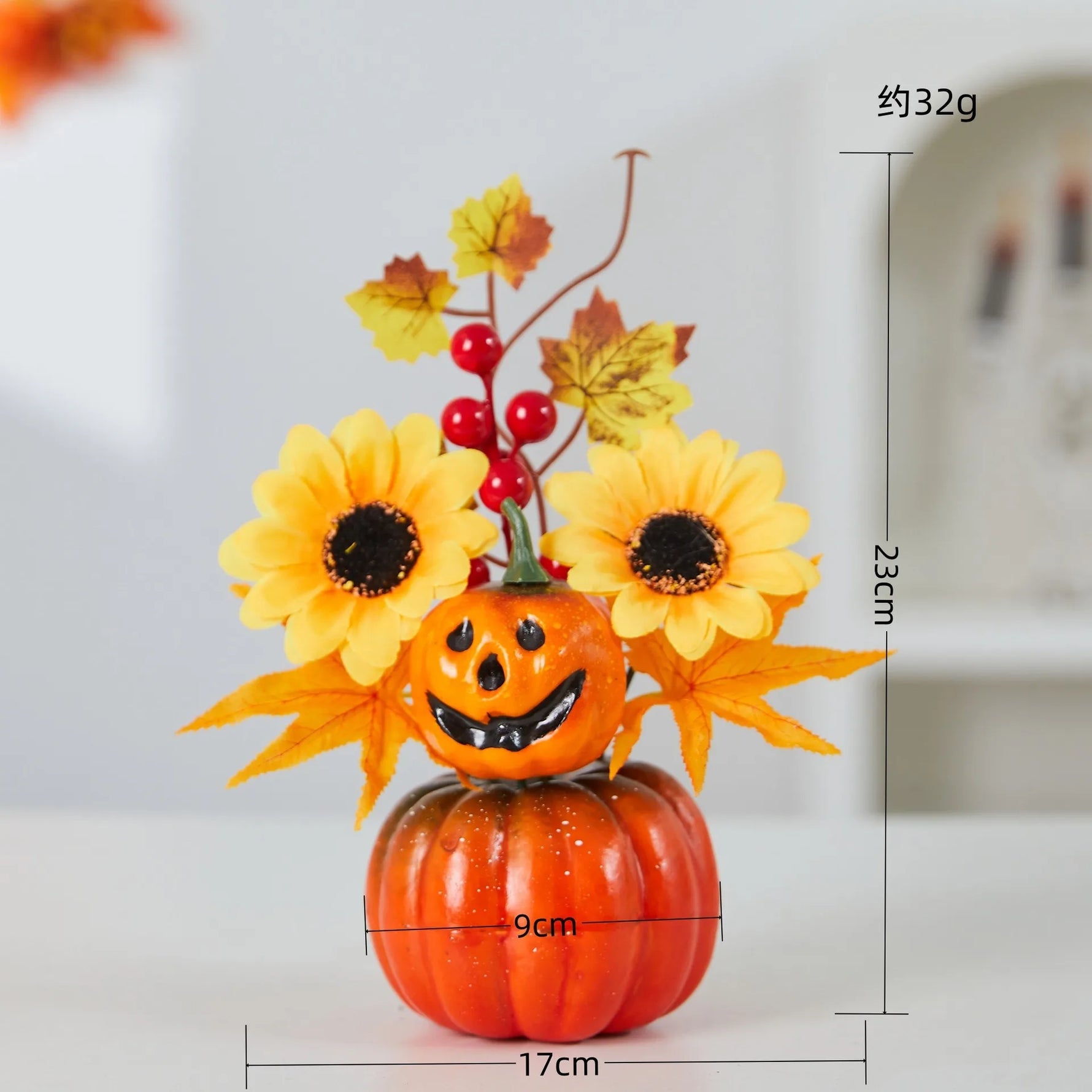 Autumn Theme Party Decor Sunflower Maple Leaf Ornaments Thanksgiving Day Bonsai Harvest Festival DIY Happy Halloween Day 2025