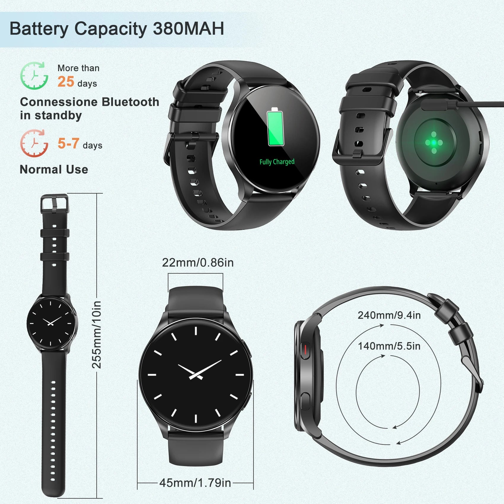 Blackview X20 Smart Watch with Health Monitoring Fitness Tracking 1.43” HD AMOLED Screen Bluetooth Watches for Men Women Gifts