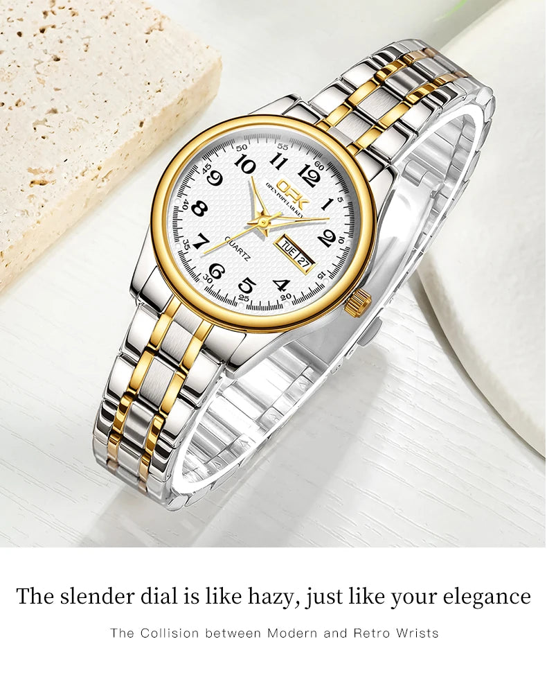 OPK 8110 Watch For Women Quartz Watch Waterproof Classic Luxury Brand Ladies Watch Stainless Steel Strap Watches Reloj Mujer
