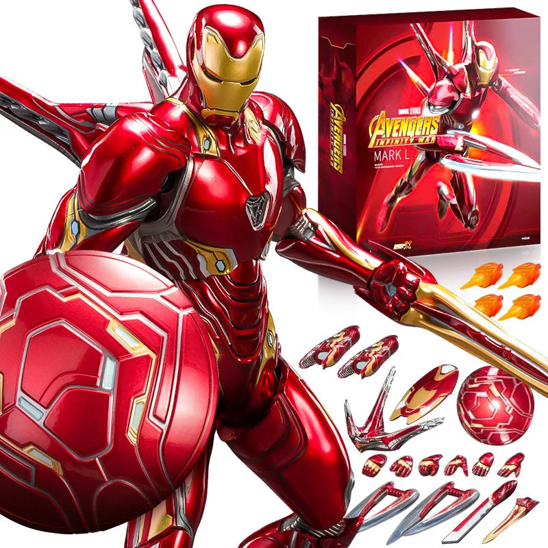 ZD Toys Iron Man Action Figure Mark 35 Red Snapper Iron Man MK 24 MK 22 MK 47 Tony Stark Ironman Figure Action Collect Toy Gift