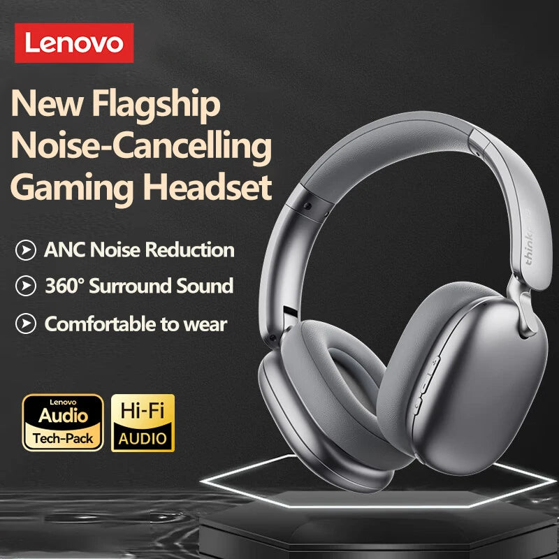Original Lenovo TH60 Wireless Bluetooth 5.4 Headsets Over-Ear HD Call HIFI Surround Sound Headphones Low Game Latency Earphones