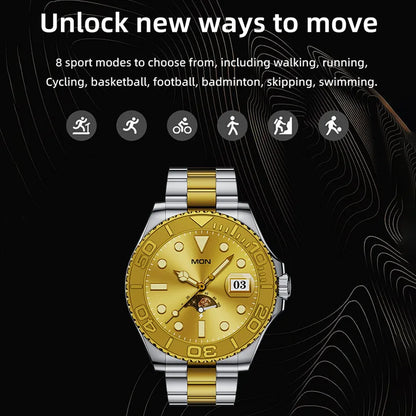 Aiweile AW46 Smartwatch Smart Watch Man 1.32 Inch HD AMOLED Screen Sports Modes Bluetooth Call for Android Yacht Range Master