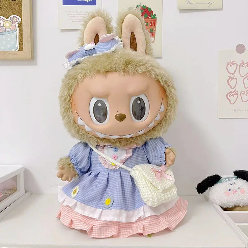 2025 New 38cm Labubu Hot Only Selling Clothes Labubu Mokoko Idol Doll Fashion Design Dress Coat Set Accessories Gift