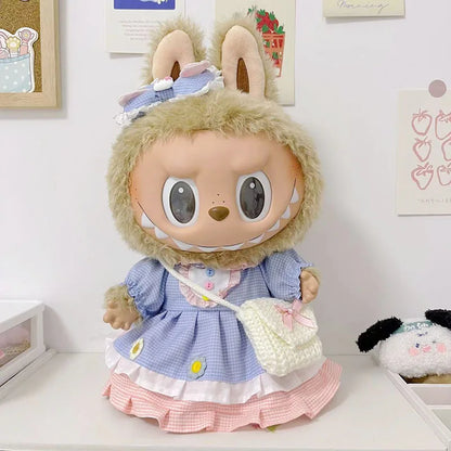 2025 New 38cm Labubu Hot Only Selling Clothes Labubu Mokoko Idol Doll Fashion Design Dress Coat Set Accessories Gift
