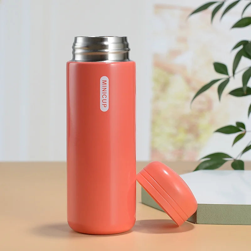 150/200ml Mini Stainless Steel Thermos Cup Thermal Compact Portable Leak Proof Male and Female Thermal Water Bottle for Children