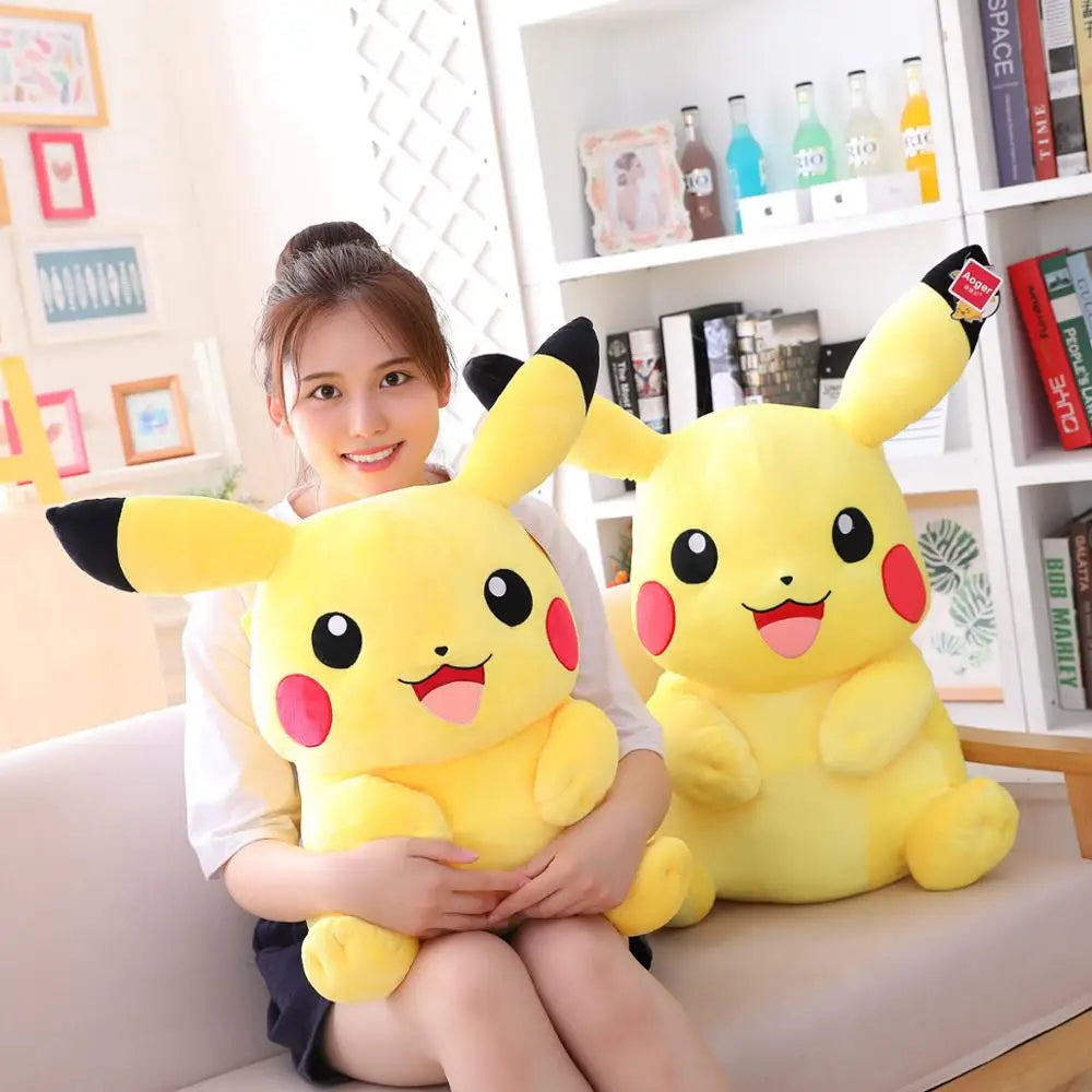 Kawaii Big Size Pokemon Pikachu Stuffed Toys Pikachu Plush Dolls Pikachu Peluche Pillow Xmas Gift For Kids Friends Boys