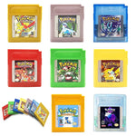 GBC Pokémon Game Cartridges – Red, Yellow, Blue, Crystal, Gold, Silver, Soul Crystal, Orange | 16-Bit Video Game Console Card & Gift Toy