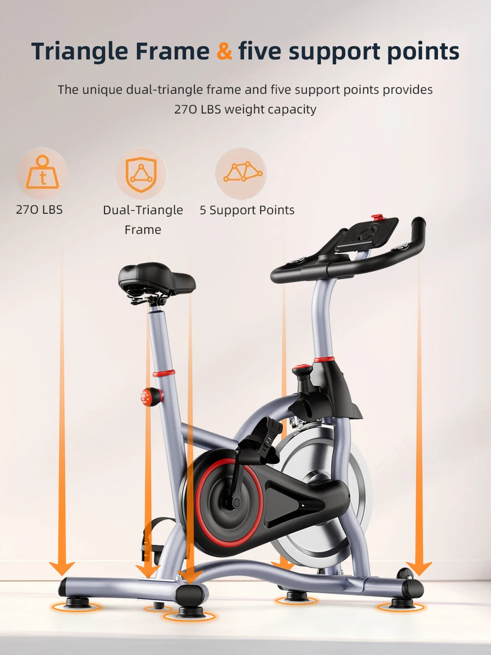 Exercise Bike Spinning Sport Indoor Flywheel Quiet Magnetic Resistance Bicycle Aerobic Exercise ﻿Heart Rate Calories Bluetooth