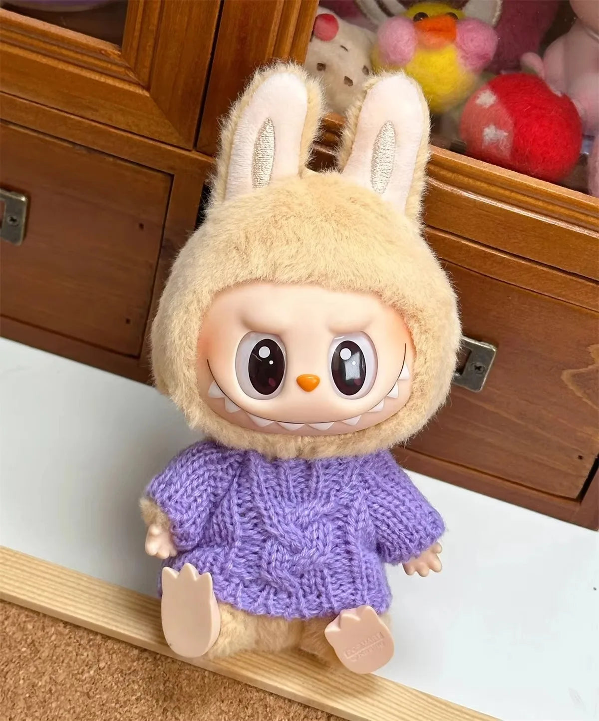 Ropa Labubu Doll Clothes Outfit Accessories For 15/17cm Labubu V2 V1 Plush Doll's Clothing Colorful Sweater Kid Toy Girl Gift