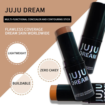 Dual-Tone Highlighter Contour Stick, Brightening & Shading, Waterproof, Long-Lasting,Unisex, Skin-Safe,for All Face Makeup Looks