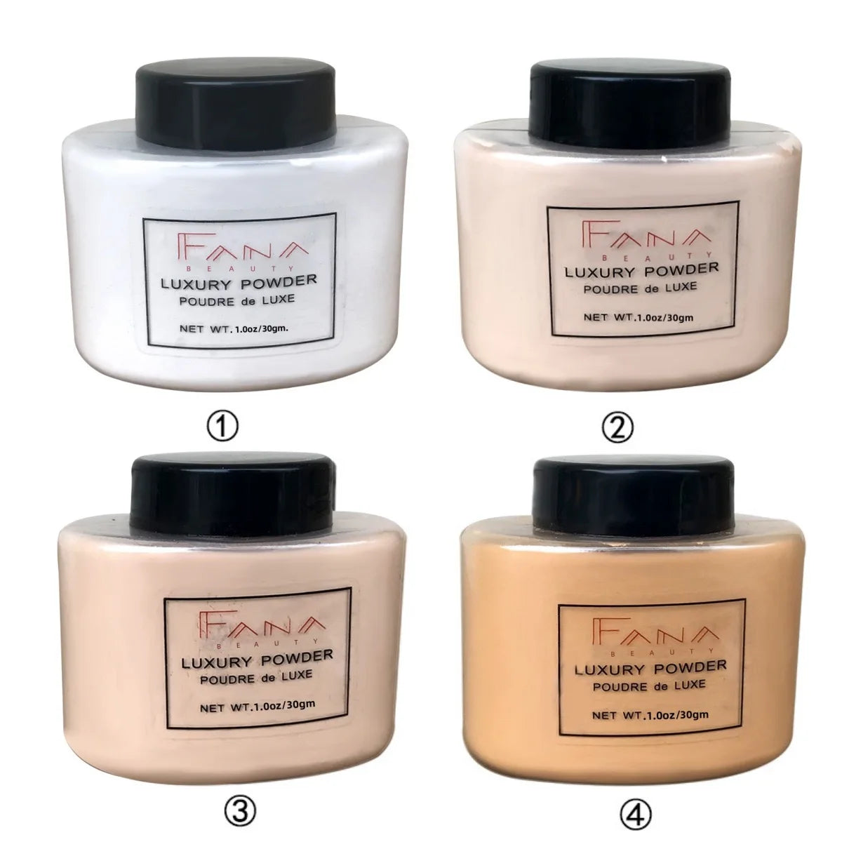 4 Color Luxury Powder for Women Face Foundation Banana Powder Bottle Loose Powder Authentic Oil-Control Beauty Make Up Art Tools
