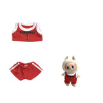 Clothes for Labubu  Basketball Player Clothing Kawaii Mini Plush Doll Clothes Doll Cute Athlete Idol Doll Accessories