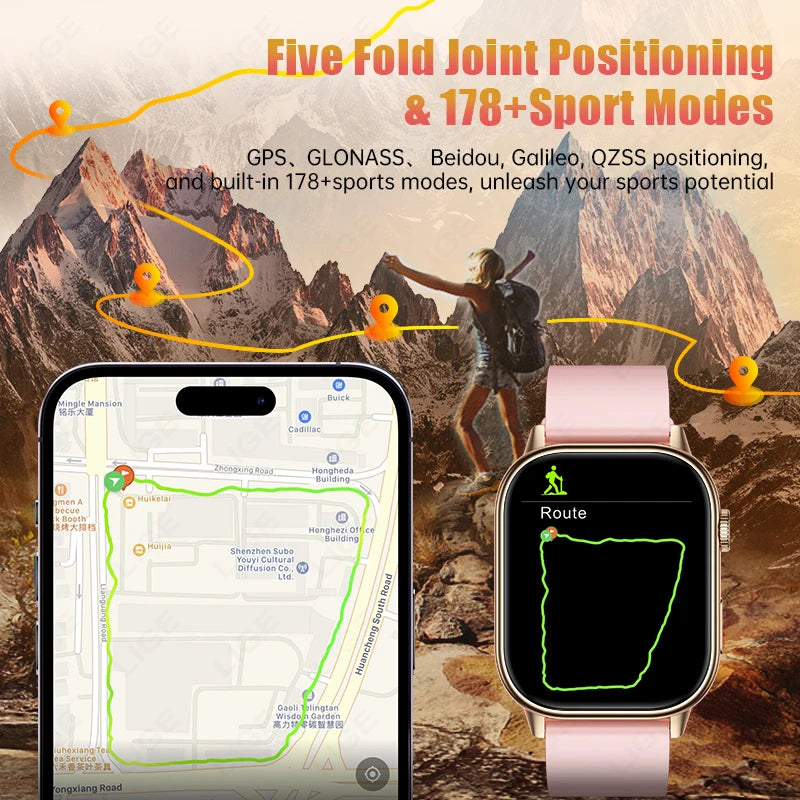 LIGE 2025 For Android IOS GPS Smart Watch Women 2.01