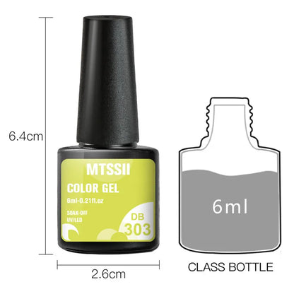 Mtssii 7ml Changing AurorasThermal Rubber Base Gel Nail Polish Nude Purple Glitter Sparking Long Lasting Manicure Art Varnish