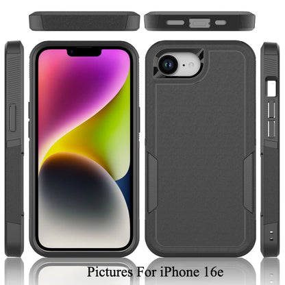 New TPU/PC Case for iPhone 16e / 16 Pro Max - Military Grade Shockproof Phone Cover Hybrid Armor Dual Layer Protection Shell