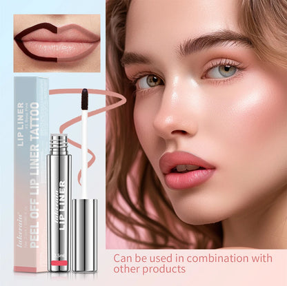4 Colors Peel Off Lip Liner Waterproof Transfer-proof Lipstic Tattoo Waterproof Long Lasting Matte Velvet Lip Tint Sexy Red Cont