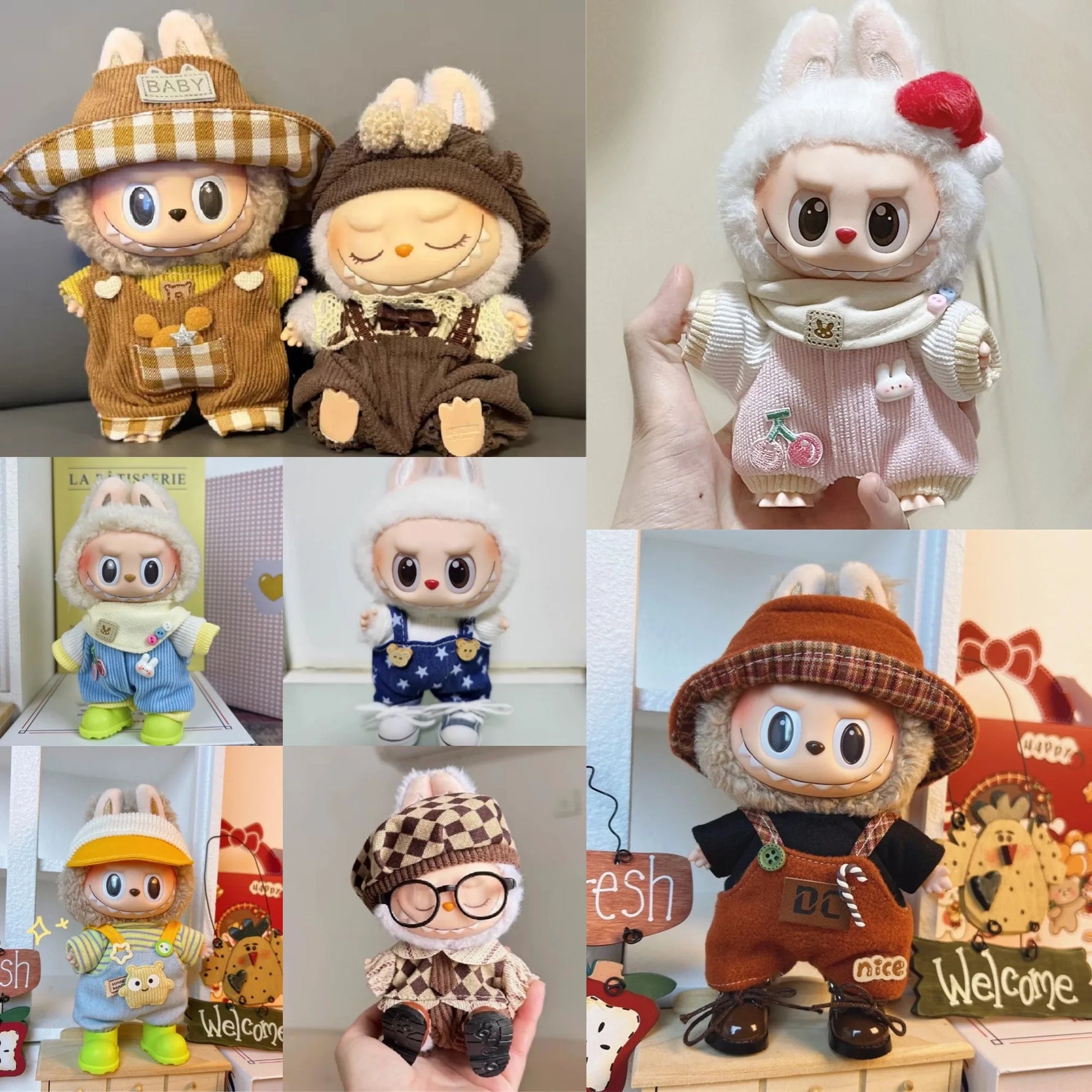 【No Shoes】For 15cm Labubu Stylish Outfit Clothes Sports & Leisure Suit  Labubu Outfit Accessories Labubu Ropa