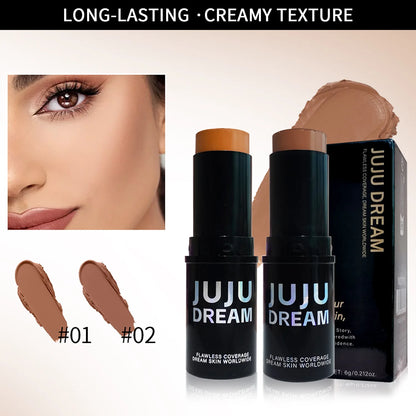 Dual-Tone Highlighter Contour Stick, Brightening & Shading, Waterproof, Long-Lasting,Unisex, Skin-Safe,for All Face Makeup Looks