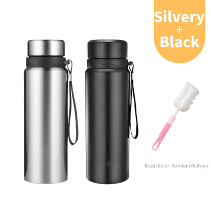 1L Stainless Steel In-vehicle Thermos Water Bottle Keep Cold and Hot Water Bottle Thermos for Water Tea Vacuum Flasks