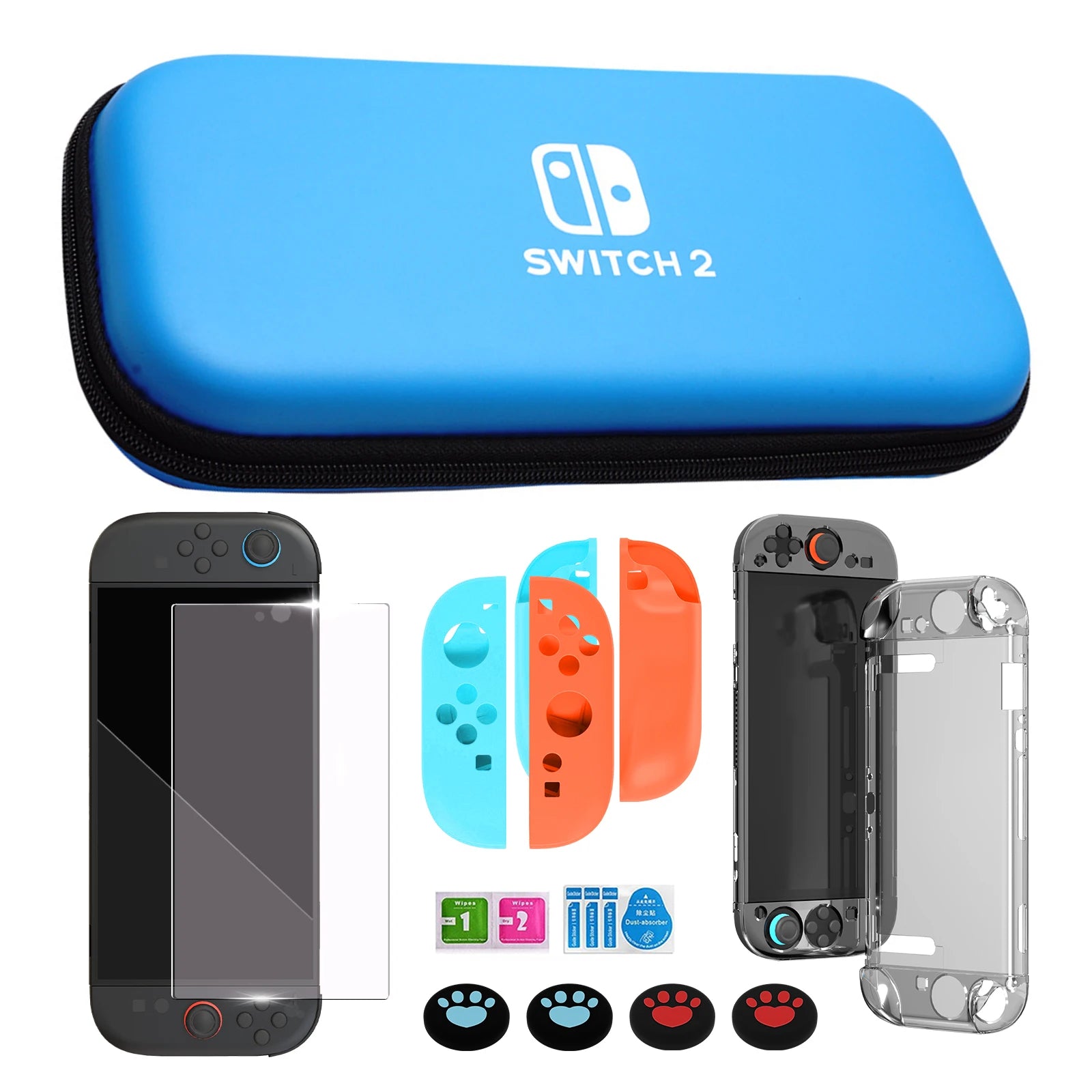 2025 SET New Nintendo Switch 2 Travel Carrying Bag Protective Cover Hard Shell Pack Game Travel Storage Bag Joy-Con Protective Cover
