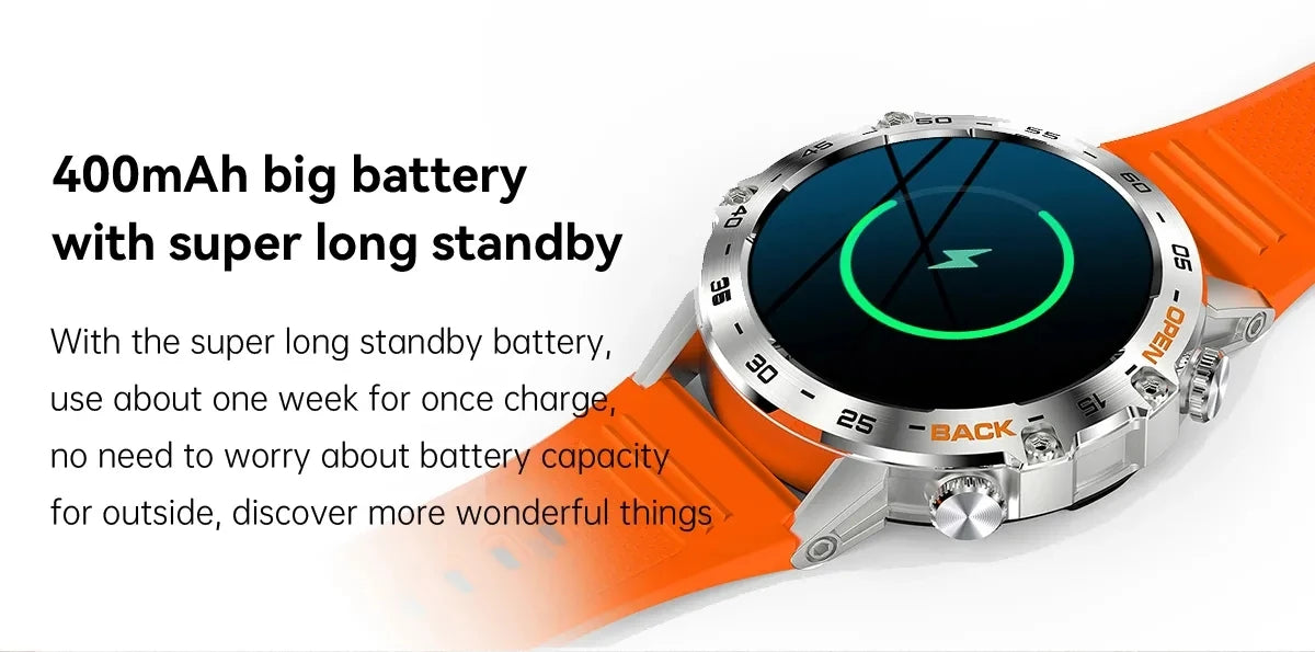 K52 Smart Watch Men 1.39inch IPS Screen Bluetooth Call Custom Dial Heart Rate Health Monitoring Outdoor Sport Smartwatch