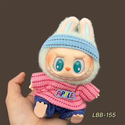 Fashion Clothes Ropa Labubu Clothes Outfit Doll Accessories For 15/17cm Labubu V2 V1 Plush Doll's Suspenders Suit