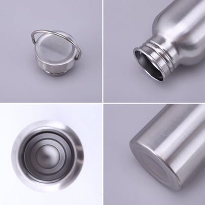 500/750/1000ml Stainless Steel Water Bottle Single Wall Large Capacity Big Mouth Vacuum Flasks with Lid Cycling Drinkware Sports
