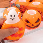 1/4/8PCS Halloween Pumpkins Stress Balls Slow Rebound Sensory Toys Trick Decompress Pumpkin Fidget Toys Party Favors Kids Adults