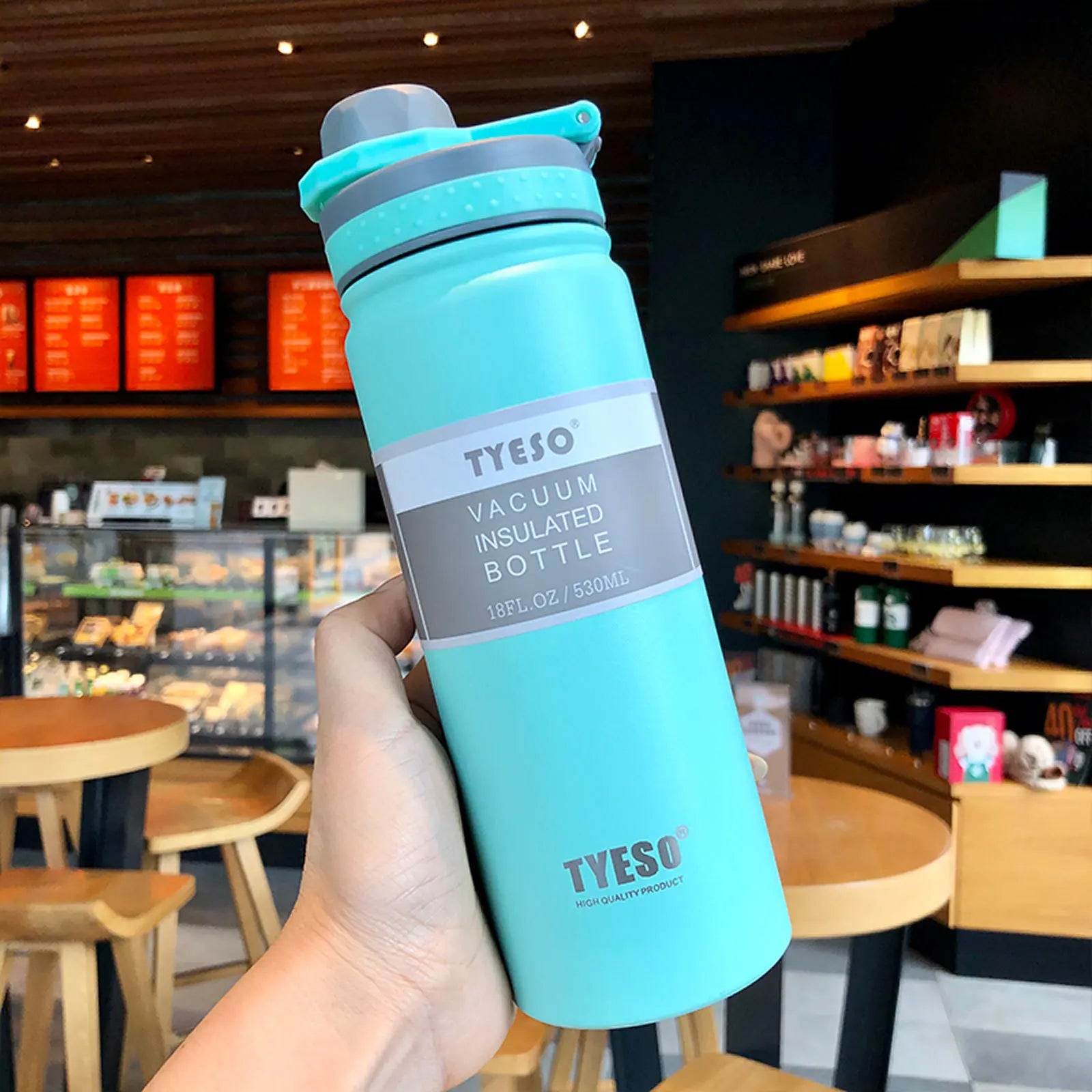 Tyeso 530/750ML Thermos Bottle Stainless Steel Vacuum Flask Travel Cup Insulated Water Bottle Sport Thermal Cup Mug Hot Cold Mug
