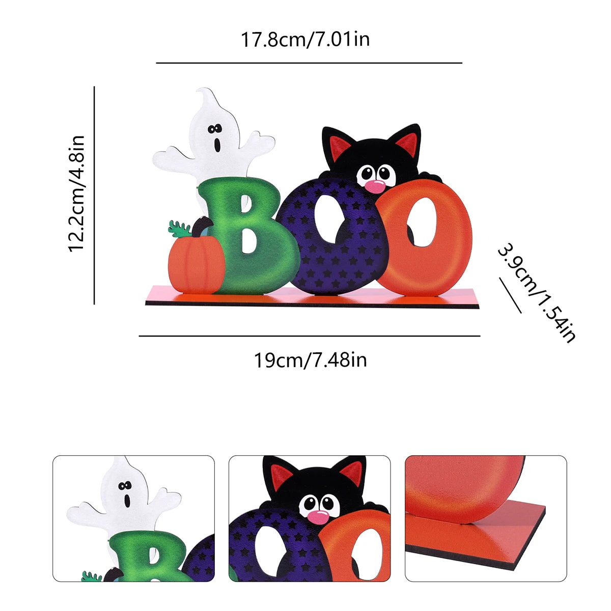 Halloween Spoky Letter Wooden Decor Festival Atmosphere Layout Tabletop Halloween Cartoon Decor Party Supplies Ornaments