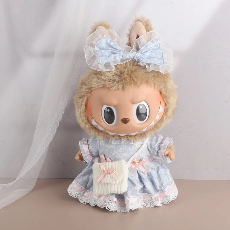 2025 New 38cm Labubu Hot Only Selling Clothes Labubu Mokoko Idol Doll Fashion Design Dress Coat Set Accessories Gift